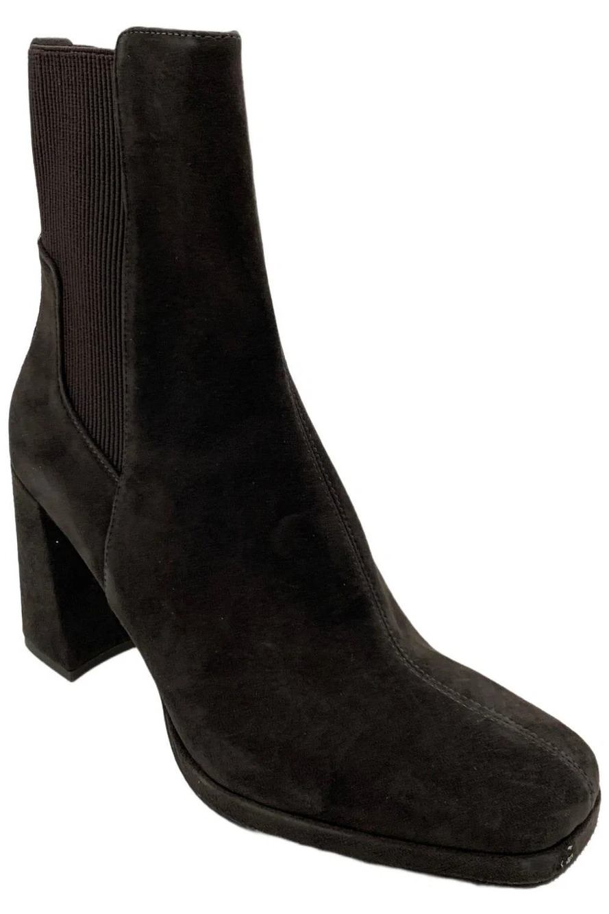 Donald Pliner Women's Rosemary Heeled Boots Dark Brown Suede - Medium